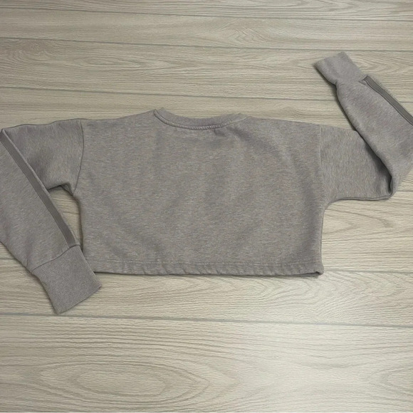 Gymshark Legacy Cropped Sweater Light Gray Gym Athletic Women’s size Small - Picture 4 of 10